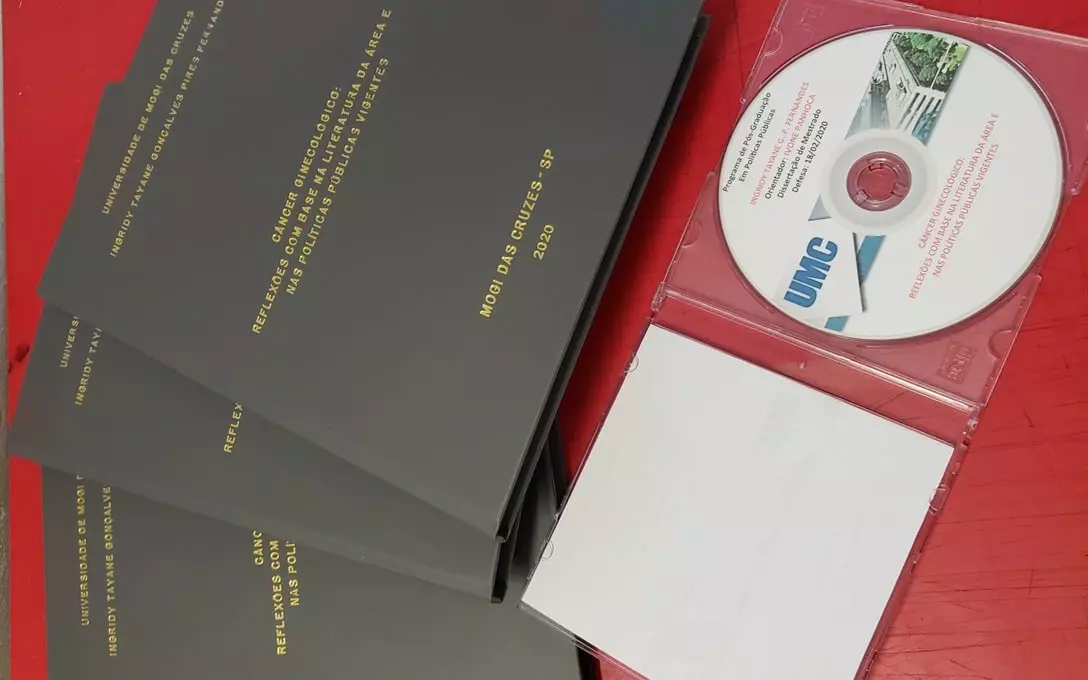 Kit TCC Encadernação e CD
